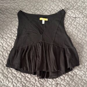 Urban Outfitters Black Peplum Blouse